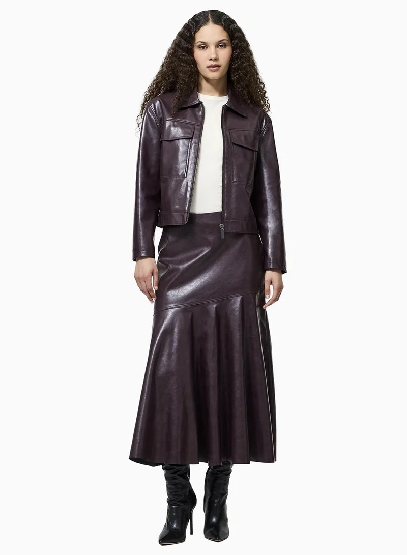 French Connection Kayleigh Fluted Midi Skirt