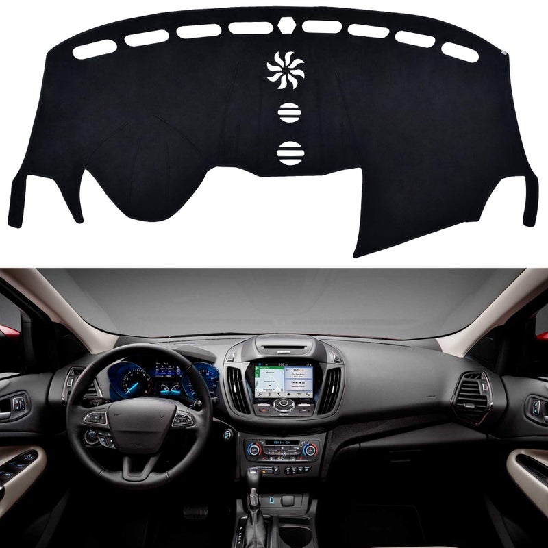 SPEEDWOW Dashboard Dash Board Cover Mat Carpet Compatible with 20142019 EscapeLarge Display in the Middle