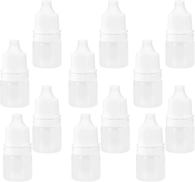 Haofy 100Pcs Squeezable Eye Drop Bottles, Refillable 0.07 Fl Oz Plastic Containers for Light Oils Paint Eye Drops Travel Use. Easy Squeeze Design Ensures Precise Liquid Control. - Image 1