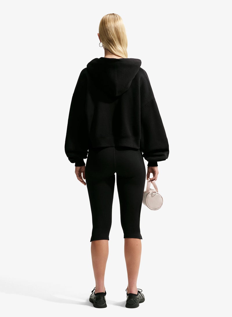 Nike Studio Fleece Cropped Hoodie - Image 2