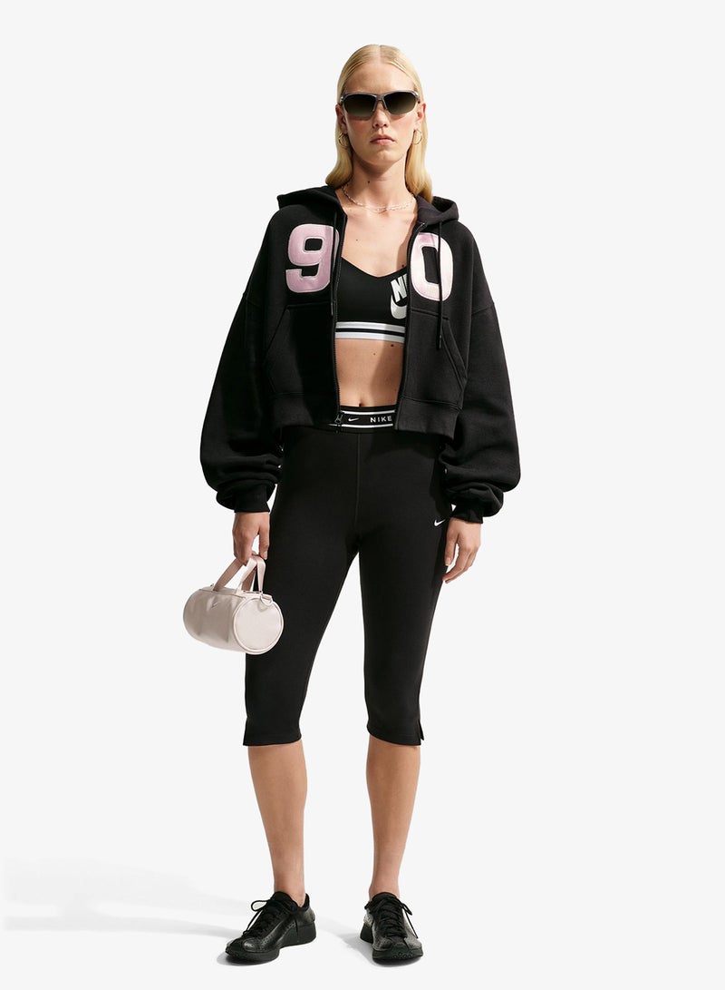 Nike Studio Fleece Cropped Hoodie - Image 1