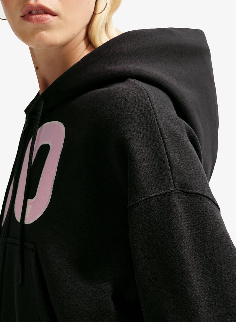 Nike Studio Fleece Cropped Hoodie - Image 4