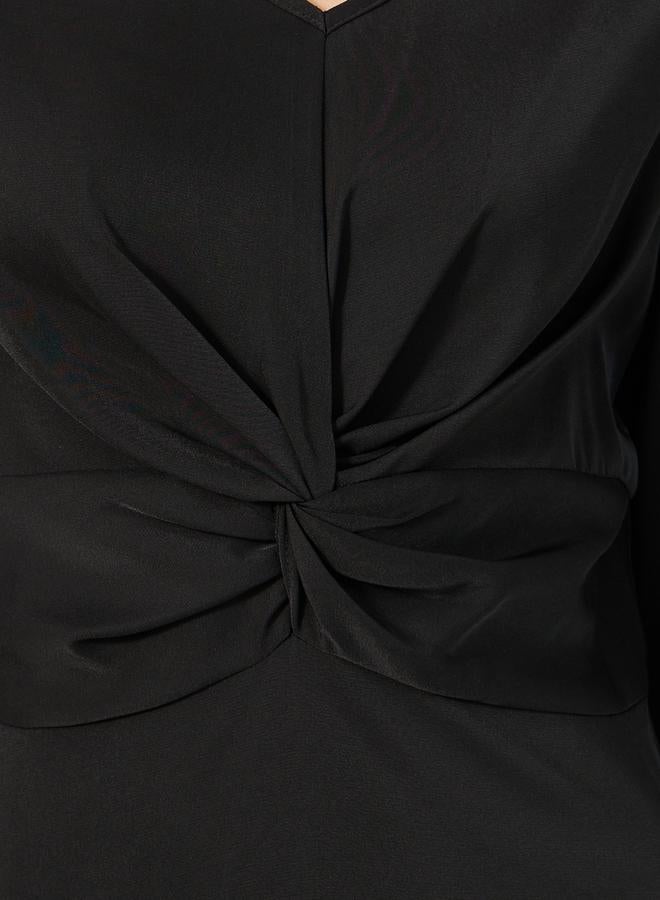 Styli Knot Front Midi Dress  - Image 4