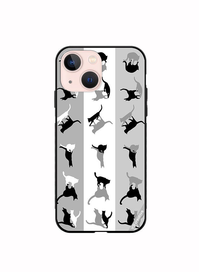 VR CREATIVE Protective Case Cover For Apple iPhone 13 Cats Spook Design Multicolour - Image 1