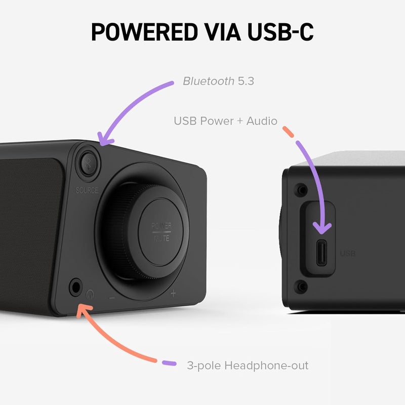 Stage SE mini Compact Under-monitor Soundbar with Bluetooth 5.3, USB Digital Audio, For PC and mobile - Image 4