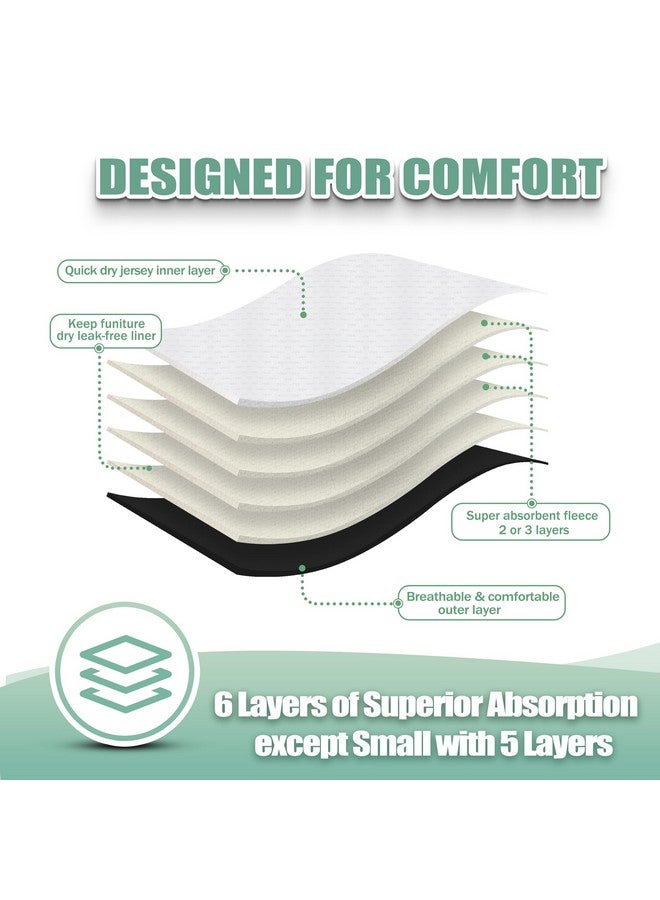 ويجريكو حفاضات الكلاب النسائية القابلة للغسل من ويجريكو، حفاضات ماصة للغاية وقابلة لإعادة الاستخدام للكلاب في فترة الشبق، حفاضات فترة الحيض للكلاب، عبوة من 3 قطع (أسود، مقاس كبير جدًا) - Image 5