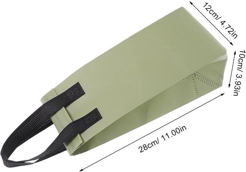 Healifty 50pcs Handle Drinking Bags Packaging Carriers Take Out Bag Beverage Carrier For Beverage Coffee Juice Mike Tea Stores Olive Green - Image 4