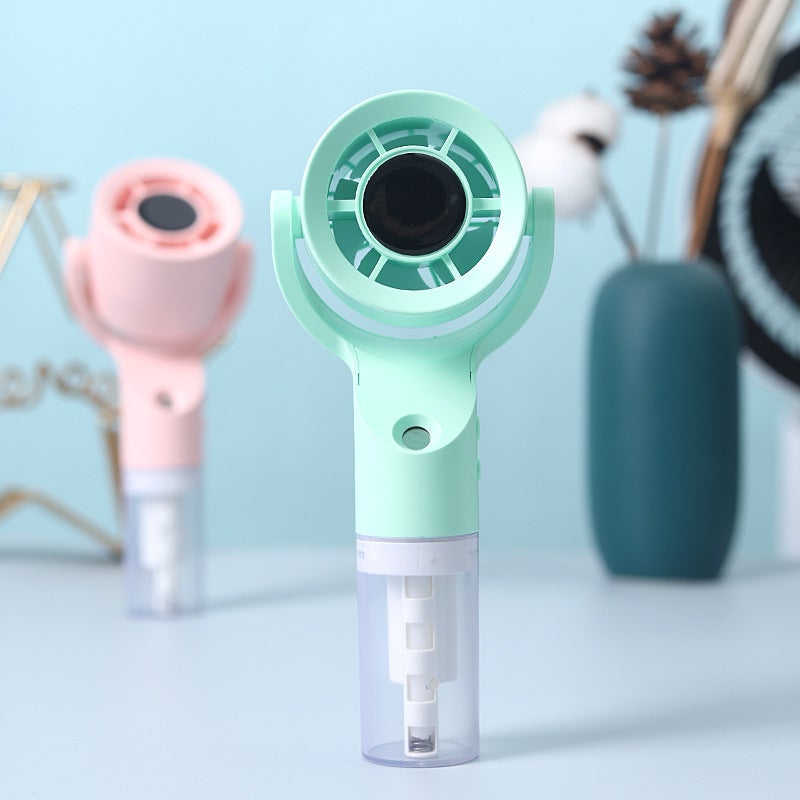 وو مروحة رذاذ محمولة قابلة لإعادة الشحن عبر USB، مروحة تبريد صغيرة محمولة، 3 سرعات - Image 4