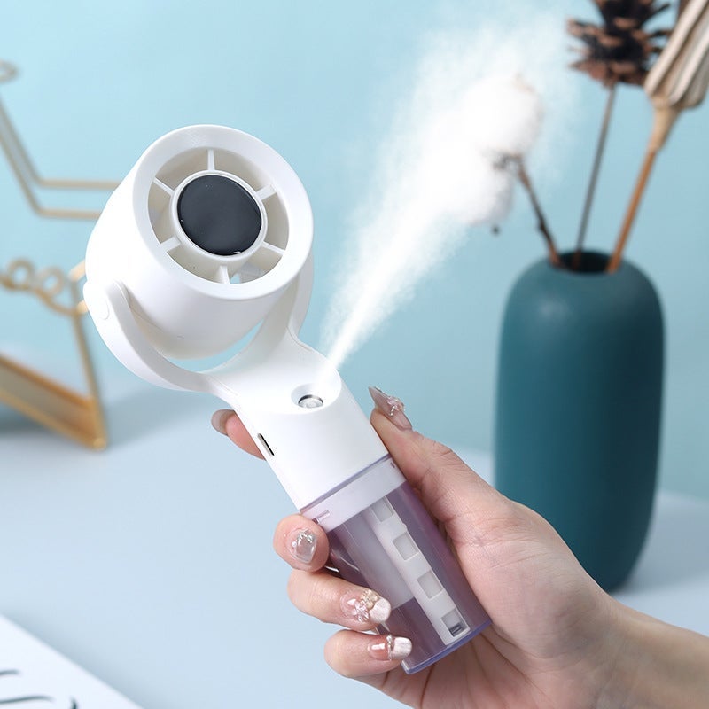 وو مروحة رذاذ محمولة قابلة لإعادة الشحن عبر USB، مروحة تبريد صغيرة محمولة، 3 سرعات - Image 2