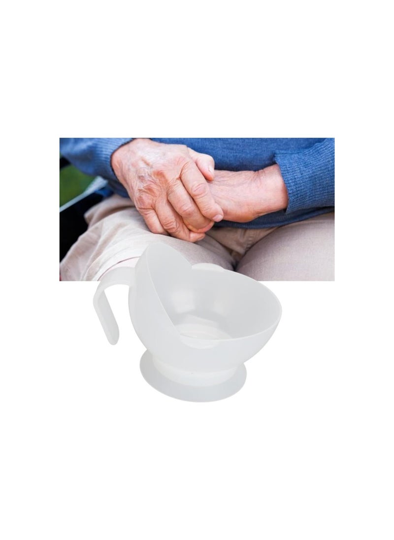 silvercnc - Spill Proof Scoop Bowl with Suction Base, Self Feeding Adaptive Bowl Adaptive Eating Utensils for Adults Elderly Disabled - Image 1