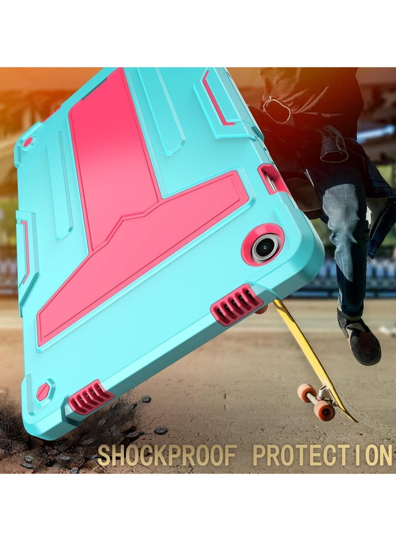 Case for Samsung Galaxy Tab A9+ A9 Plus 11.0 inch SM-X210/ X215/X216, 3-Layers Combo Heavy Duty Rugged Shockproof Tablet Cover with Kickstand - Image 4