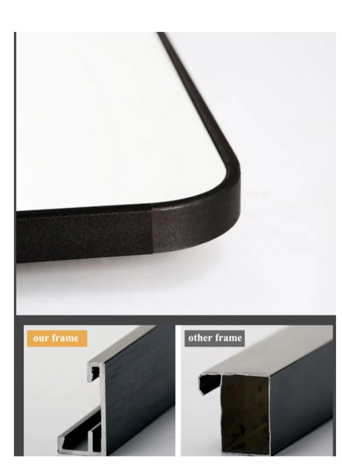 Y&D Full Length Mirror 23.6" x 65"/17.7" x 61" Arched Aluminum alloy Large Standing Dressing Mirror Hanging Leaning Against Wall Mounted Mirror with Stand for Bedroom Locker Room Living Room (Black)  - Image 5