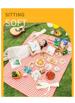 Ssovi Outdoor Picnic Mat, Moisture-Proof And Thickened Moisture-proof Mat, Beach Camping Mat, Outdoor Cushion,Foldable Waterproof Outdoor Picnic Mat 200 x 200cm（red）  - Image 2