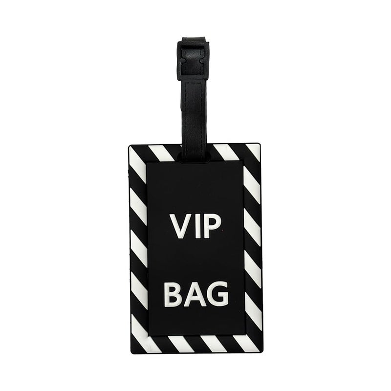 Eitheo بطاقات أمتعة للأطفال بطاقات أمتعة مع اسم وعنوان | بطاقات أمتعة سيليكون للحقائب، بطاقات لتحديد هوية حقائب السفر/حقائب المدرسة ملونة متعددة (بطاقات VIP) - Image 1