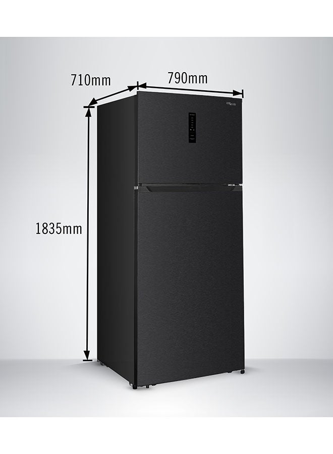 SUPER GENERAL 700L Gross & 528L Net Capacity Double Door Top Mount Refrigerator with Digital Control with Temperature Display, Total No Frost, Twist Ice Maker, Inverter Compressor 528 L SGR715IE Black Inox - Image 3