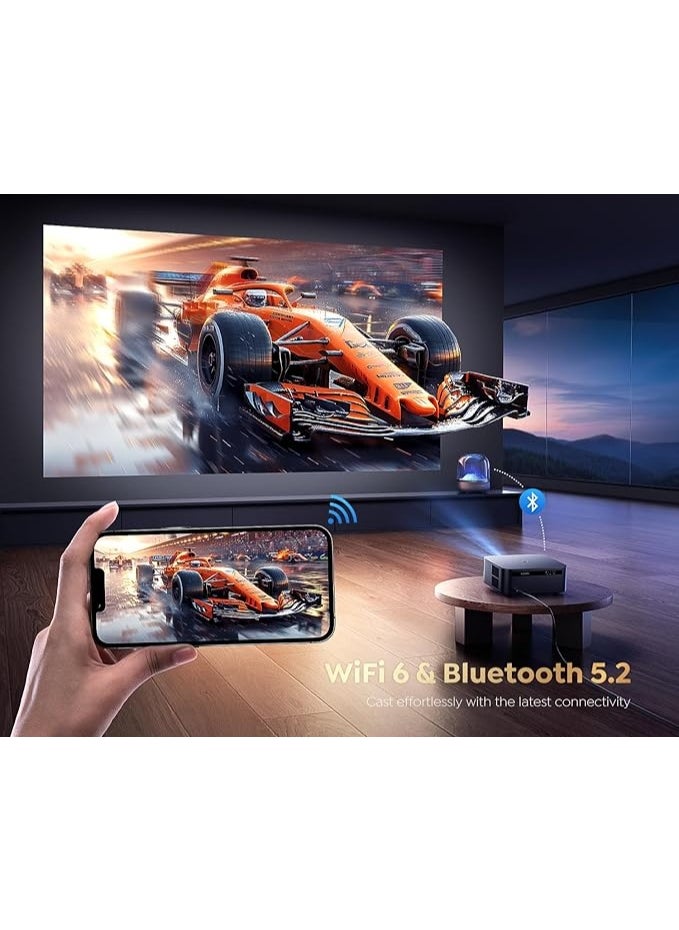 Generic 4K WiFi Bluetooth Projector – Full HD 1080P with Auto Keystone Correction  - Image 4