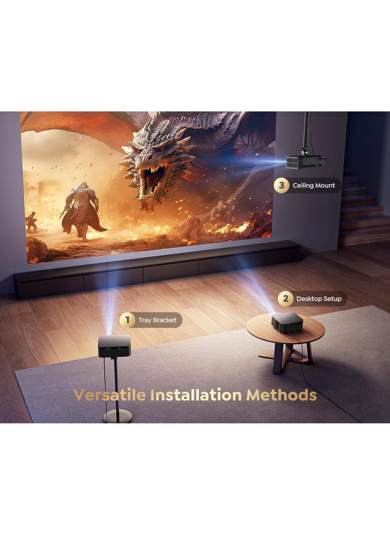 Generic 4K WiFi Bluetooth Projector – Full HD 1080P with Auto Keystone Correction  - Image 3