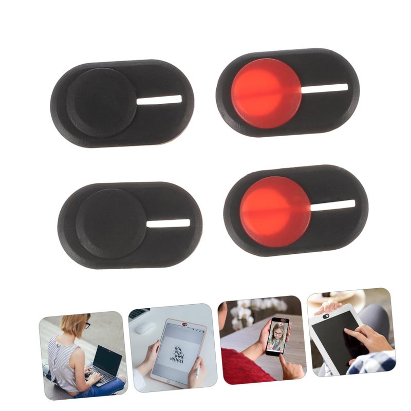 4 Pcs Webcam Cover Practical For Phones Tablets Easy Open Close - Image 5
