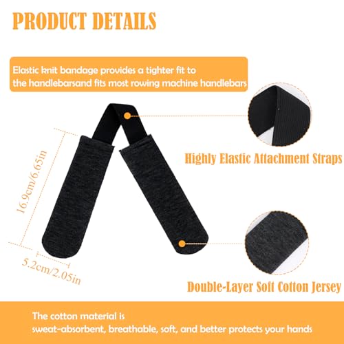 JFGLORIX Universal Rower Handle Cover for Rowing Machines Compatible with Concept 2, Hydrow, Nordictrac, Sunny, Fits for Most Rowing Machine，Row Without Pain， Socks Over Handle Protect Hands and Absorbs Sweat - Image 2