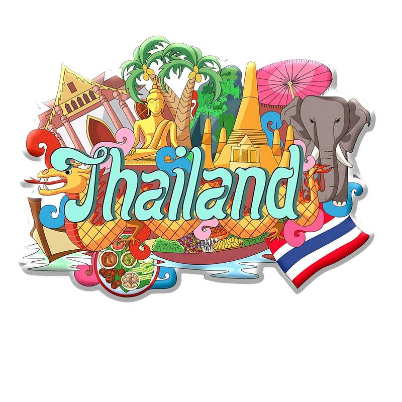 Click n ship Multicolor Thailand Fridge Magnet - Image 1