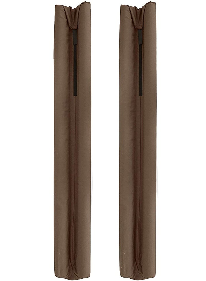 Twin Draft Guard 2 PCS Portable Door Guard Brown  - Image 2
