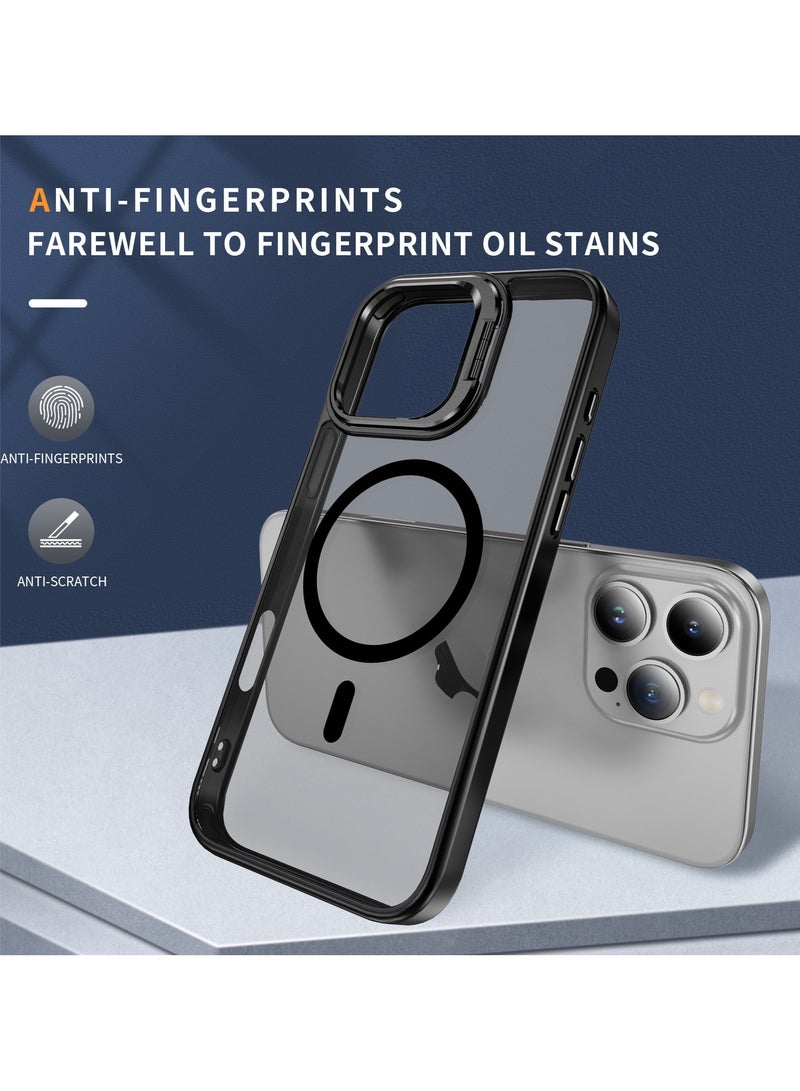 فريق ديلوكس آيفون 16 برو ماكس حالة واقية، متوافقة مع MagSafe مدمجة في وقف آيفون حالة واقية مقاومة للخدش الظهر حالة كلاسيكية سلسلة شفافة - Image 4