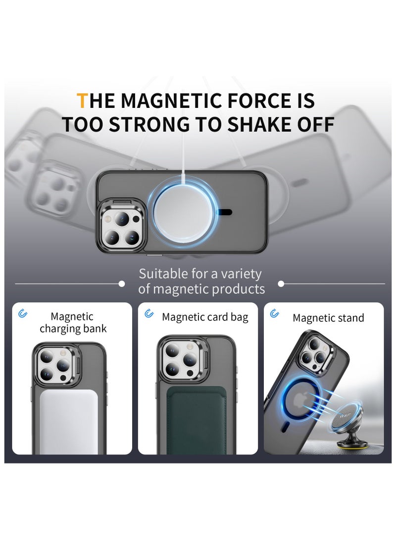 فريق ديلوكس آيفون 16 برو ماكس حالة واقية، متوافقة مع MagSafe مدمجة في وقف آيفون حالة واقية مقاومة للخدش الظهر حالة كلاسيكية سلسلة شفافة - Image 2