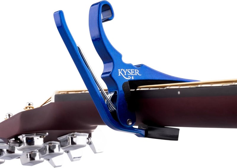 Kyser Quick-Change Guitar Capo for 6-string acoustic guitars, Blue, KG6UA - Image 3