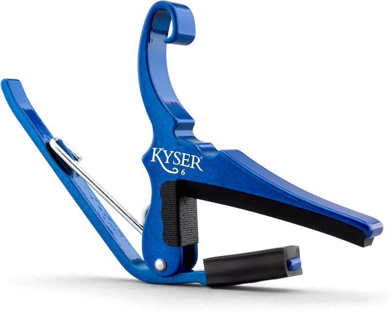 Kyser Quick-Change Guitar Capo for 6-string acoustic guitars, Blue, KG6UA - Image 1