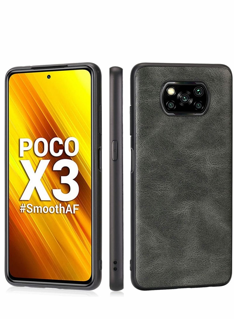 Y&D Designed for Xiaomi Poco X3 NFC Pro Case Premium Slim Stylish High-end Leather Anti-Scratch Shockproof Cover Case Coffee gray - Image 1