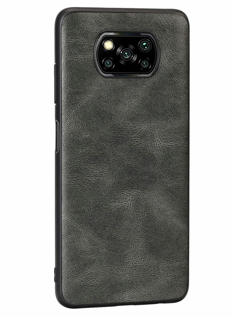 Y&D Designed for Xiaomi Poco X3 NFC Pro Case Premium Slim Stylish High-end Leather Anti-Scratch Shockproof Cover Case Coffee gray - Image 2