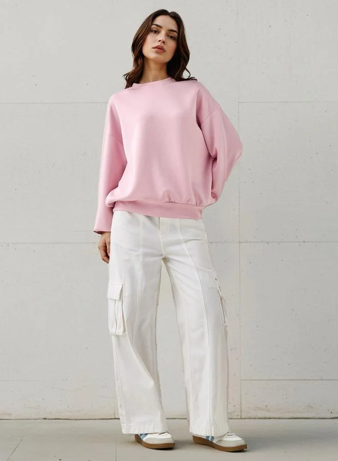 Splash FAV Regular Fit Sweatshirt with Slogan Print