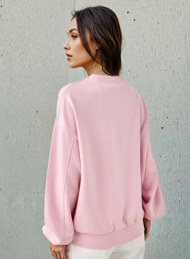 Splash FAV Regular Fit Sweatshirt with Slogan Print