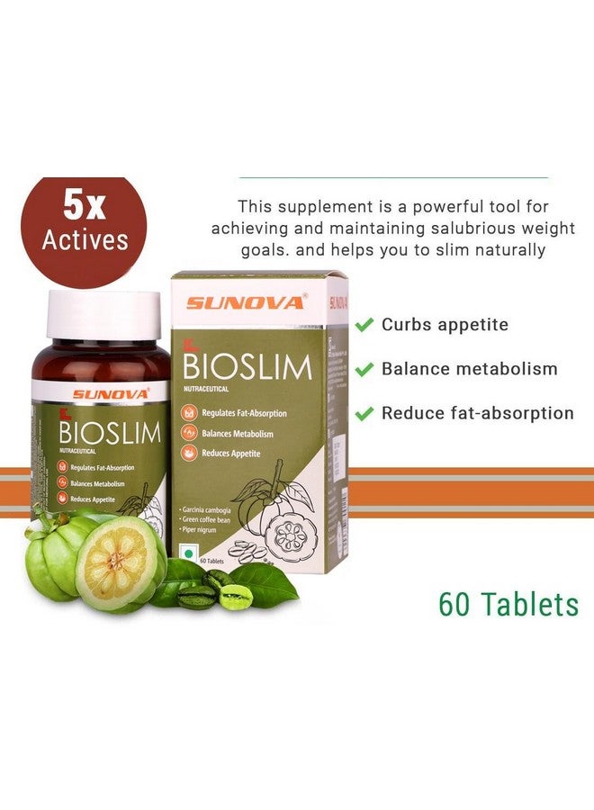 sunova Bioslim- Weight Management Formula | Made Up Of Garcinia Cambogia And Green Coffee Bean Extracts - 60 Tablets (Pack Of 1) - Image 2