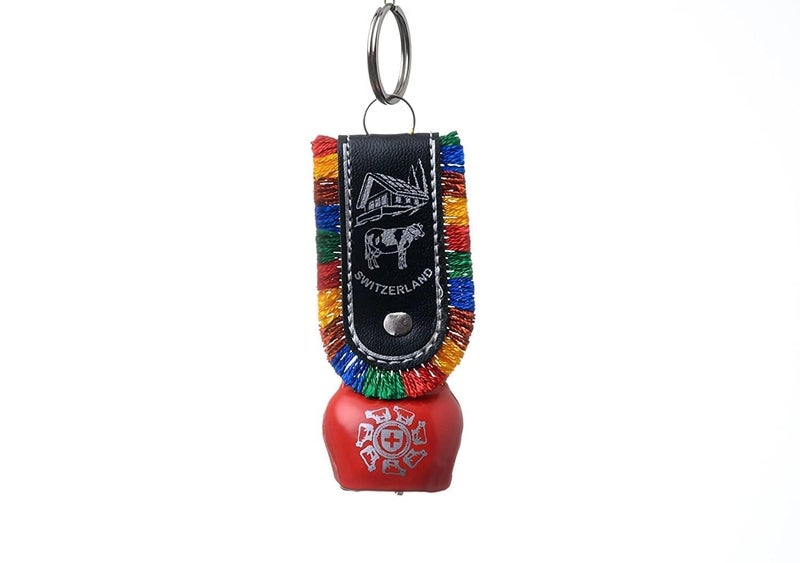 Tej Gifts Swiss Cow Bell – Metal Vastu Bell, DDLJ Style Hanging Bell Key Chain, Car & Door Hanging, Religious Wall Décor & Good Luck Gift (Size 3 = 4 cm x 2.5 cm x 13 cm) - Image 1