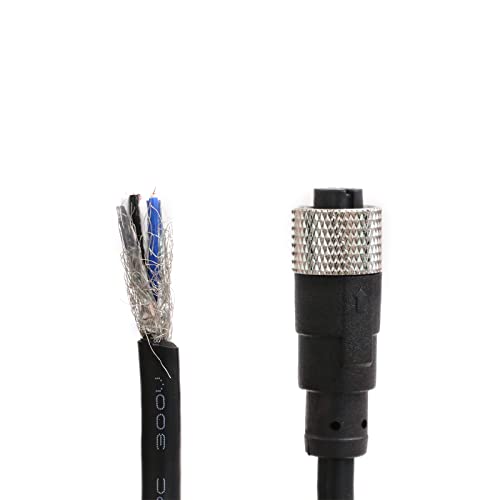 Eonvic Industrial M12 Female 4 Pin Connector Molded PVC Aviation Sensor Cable - Image 3