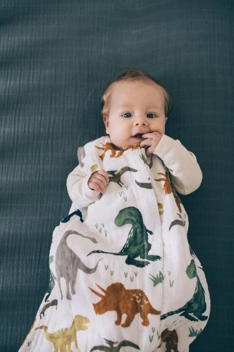Little Unicorn Cotton Muslin Sleep Bag - Dino Friends - Image 2