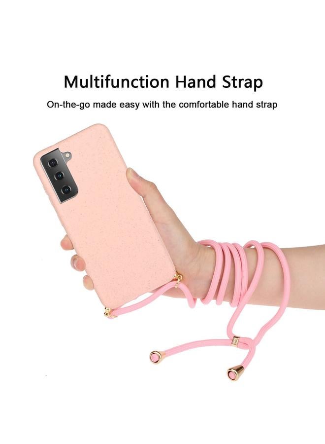 S-TOP Case For Samsung Galaxy A15 5G Wheat Straw Material + TPU Phone Case with Lanyard - Image 3