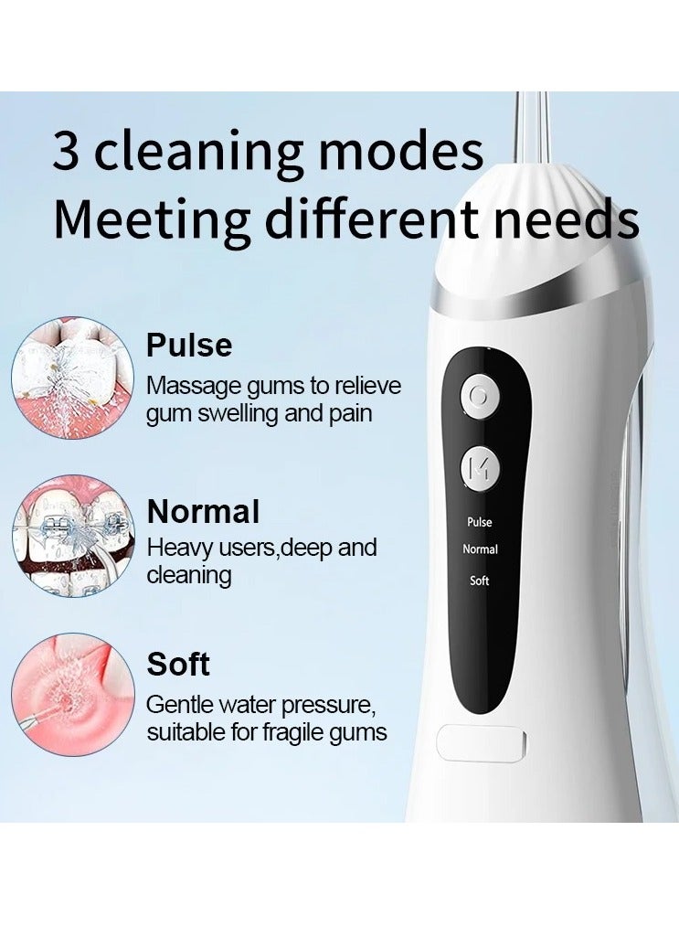 DIGI CORE Water Dental Flosser Portable Oral Irrigator, 200ML Cordless Rechargeable Teeth Cleaner With 3 Cleaning Modes & 4 Replaceable Nozzles, Waterproof Design, Easy Installation, High-Pressure Jet for Effective Teeth & Gum Cleaning Black - Image 3