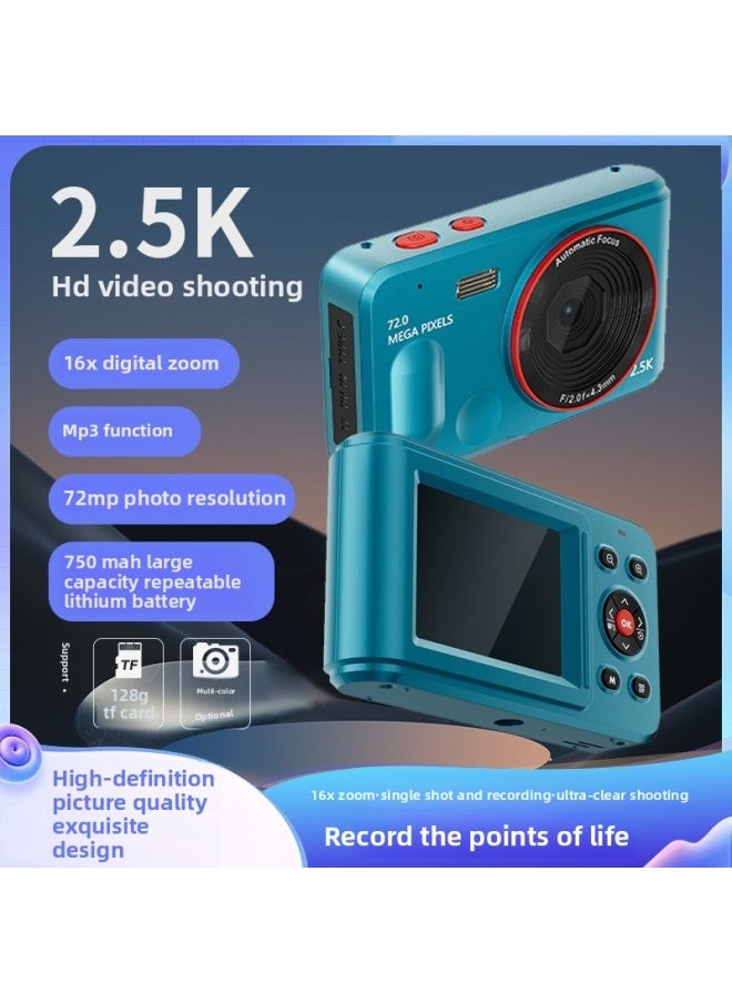 Generic HD Pixel Camera Digital Camera Entry 72 Million Card Machine Home Travel Portable Shooting-Body Color:Charming Night Black  - Image 2