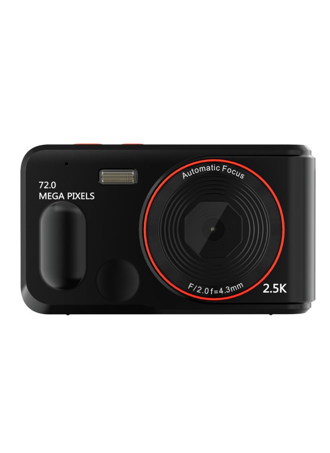 Generic HD Pixel Camera Digital Camera Entry 72 Million Card Machine Home Travel Portable Shooting-Body Color:Charming Night Black  - Image 1