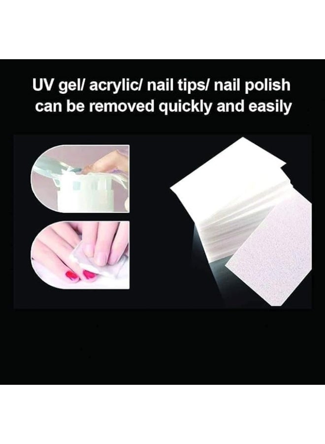 1000 Pcs Lint Free Nail Wipe Cotton Pads, Gel Nail Polish Remover Set, Nail Polish Remover Cotton Pads, Disposable Nail Wipes, Pure Natural Cotton Fiber, Suitable for Home or Salon - Image 5