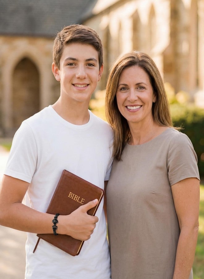 Shonyin Confirmation Gifts for Teenage Boys, Confirmation Baptism Easter Catholic Gifts Bracelet Ideas for Teen Boys Son Grandson Brother Godson Christian Religious - Image 3