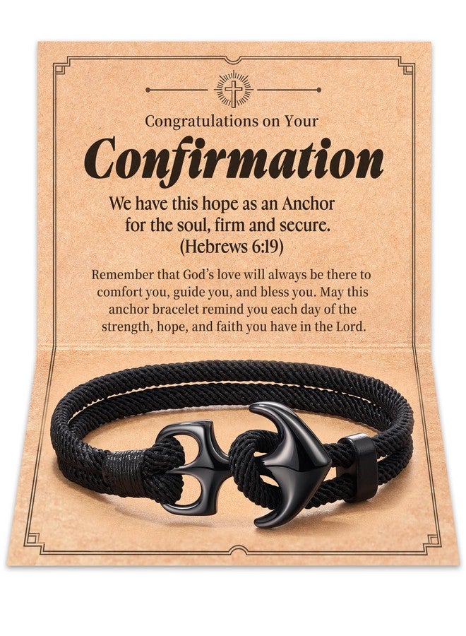 Shonyin Confirmation Gifts for Teenage Boys, Confirmation Baptism Easter Catholic Gifts Bracelet Ideas for Teen Boys Son Grandson Brother Godson Christian Religious - Image 1