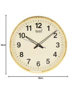 Ajanta Ajanta Quartz Wall Clock (320 X 320 X 40 mm, Gold, Plastic)  - Image 2