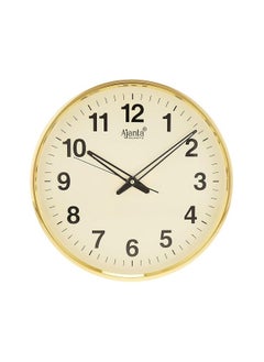 Ajanta Ajanta Quartz Wall Clock (320 X 320 X 40 mm, Gold, Plastic)  - Image 1