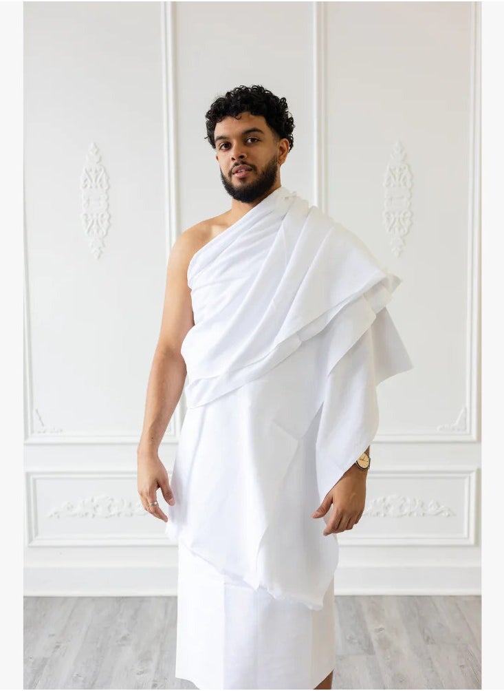 GOODNIGHT - Family Pack: 3 Sets of Men's Ihram (6 Pieces) - Soft, Breathable Hajj & Umrah Apparel - Image 1