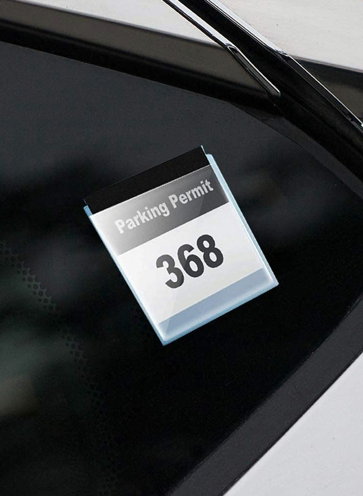 Excefore Car Permit Holder, Windscreen Card Holder Parking Permit Holders Clear Ticket Holder - Image 3