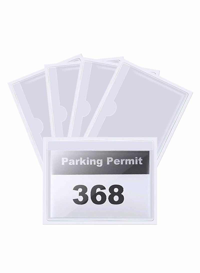 Excefore Car Permit Holder, Windscreen Card Holder Parking Permit Holders Clear Ticket Holder - Image 1