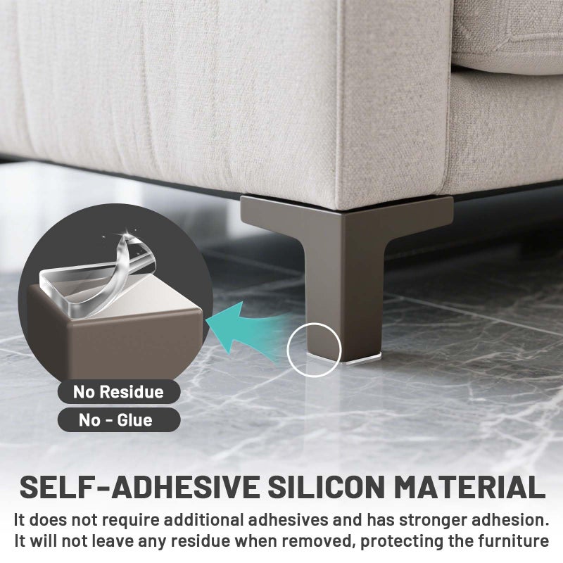 PHIXBEAR 40 PCS Non Slip Furniture Pads, Phixbear Anti Vibration Pads, Reusable Multifunctional Self-Adhesive Silicone Pad, Shockproof and Silent, for Anti-Slip on Tables, Sofas, Beds, and Floor Protection - Image 2